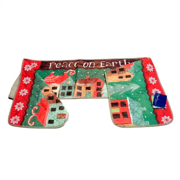 NWT Boho Christmas Quilted Table Runner - Picture 2 of 2